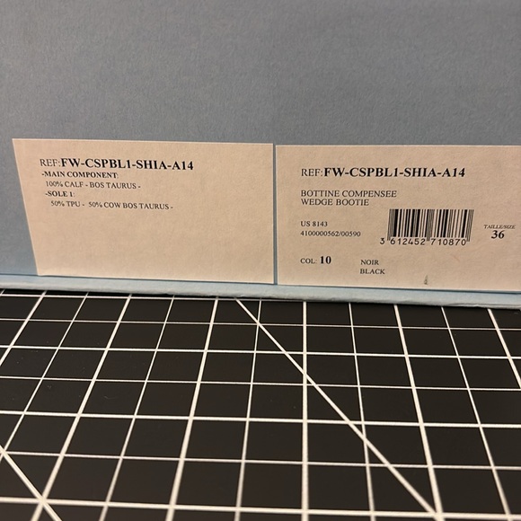 Lanvin Paris Bottine Compensee wedge black suede booties. - Picture 7 of 7